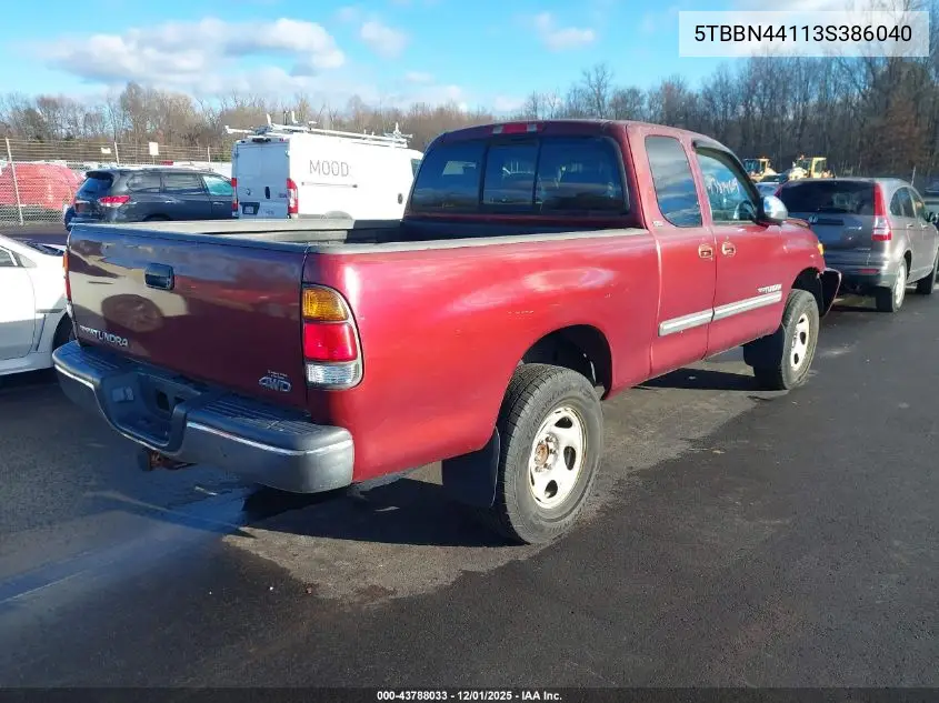 5TBBN44113S386040 2003 Toyota Tundra Sr5