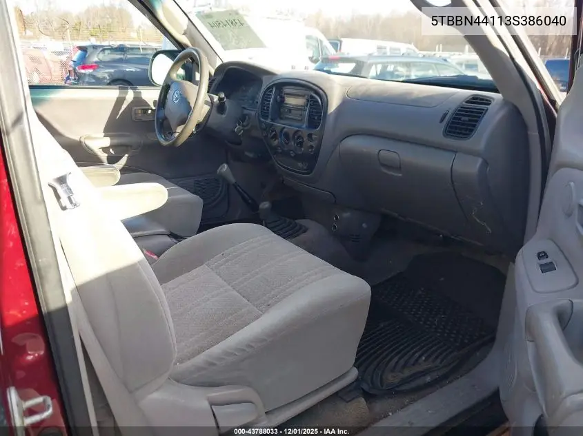 5TBBN44113S386040 2003 Toyota Tundra Sr5