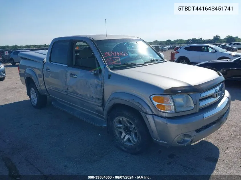 5TBDT44164S451741 2004 Toyota Tundra Sr5 V8