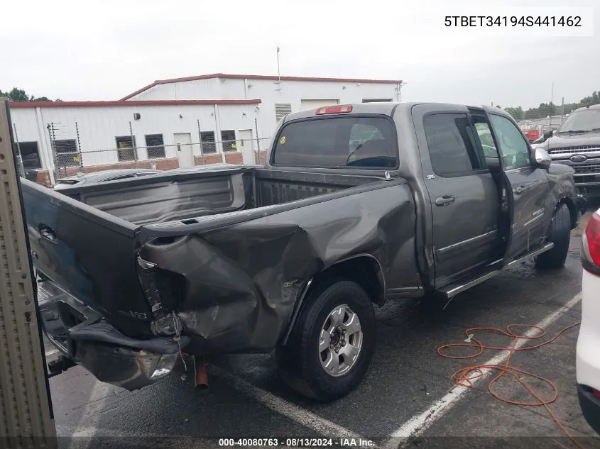 2004 Toyota Tundra Sr5 V8 VIN: 5TBET34194S441462 Lot: 40080763