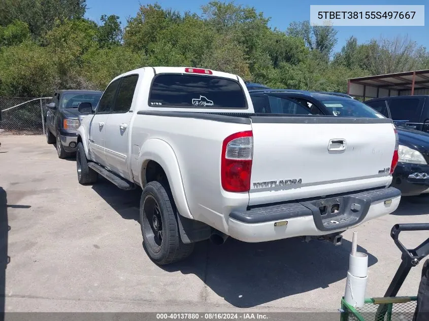 2005 Toyota Tundra Limited V8 VIN: 5TBET38155S497667 Lot: 40137880