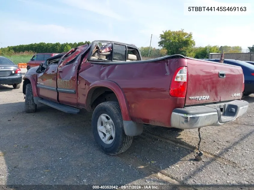 2005 Toyota Tundra Sr5 V8 VIN: 5TBBT44145S469163 Lot: 40352042