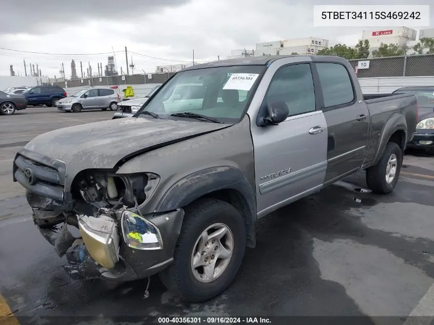 5TBET34115S469242 2005 Toyota Tundra Sr5 V8