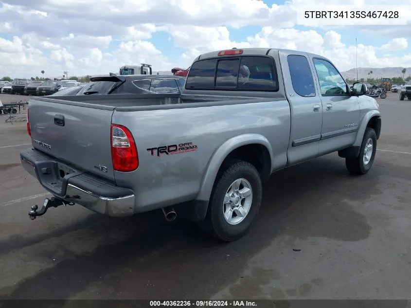 5TBRT34135S467428 2005 Toyota Tundra Sr5 V8