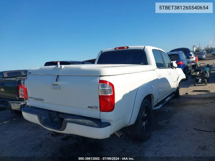 5TBET38126S540654 2006 Toyota Tundra Limited V8