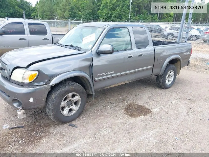 2006 Toyota Tundra Limited V8 VIN: 5TBBT48166S483870 Lot: 39857377