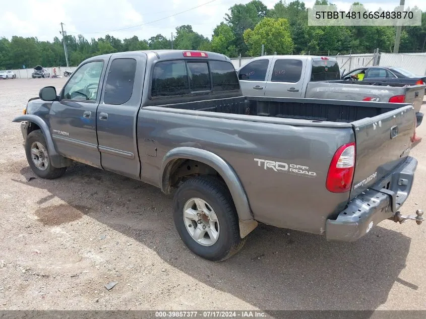 2006 Toyota Tundra Limited V8 VIN: 5TBBT48166S483870 Lot: 39857377