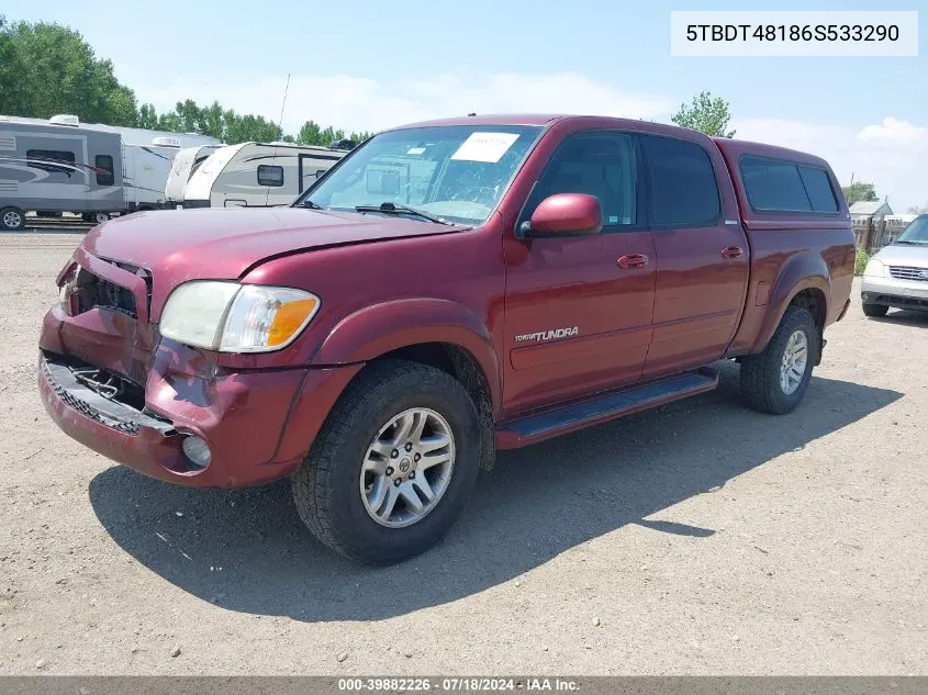 5TBDT48186S533290 2006 Toyota Tundra Double Cab Limited