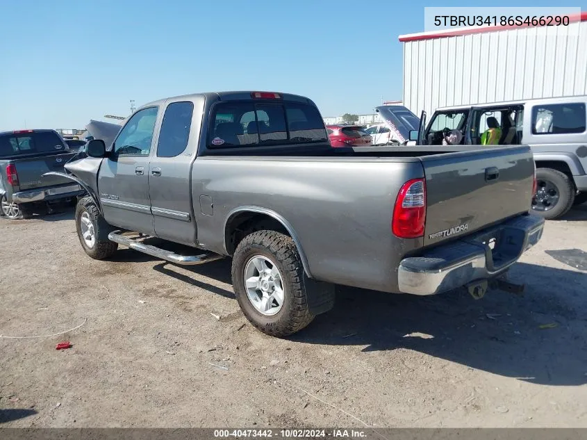 2006 Toyota Tundra Sr5 VIN: 5TBRU34186S466290 Lot: 40473442