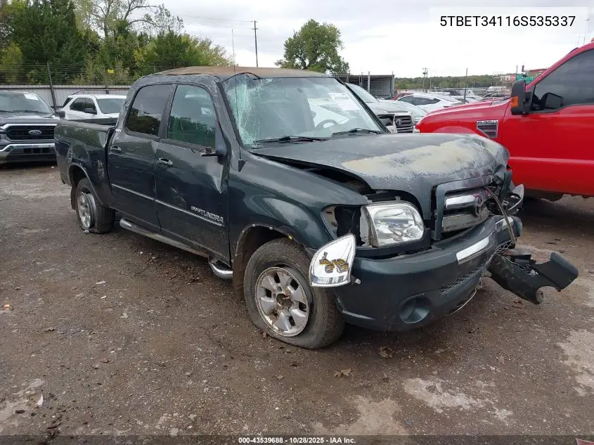 5TBET34116S535337 2006 Toyota Tundra Sr5 V8