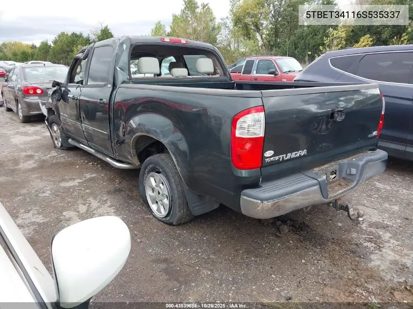 5TBET34116S535337 2006 Toyota Tundra Sr5 V8