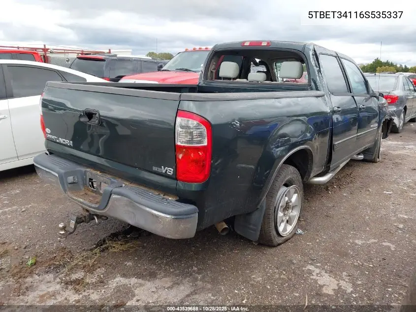 5TBET34116S535337 2006 Toyota Tundra Sr5 V8