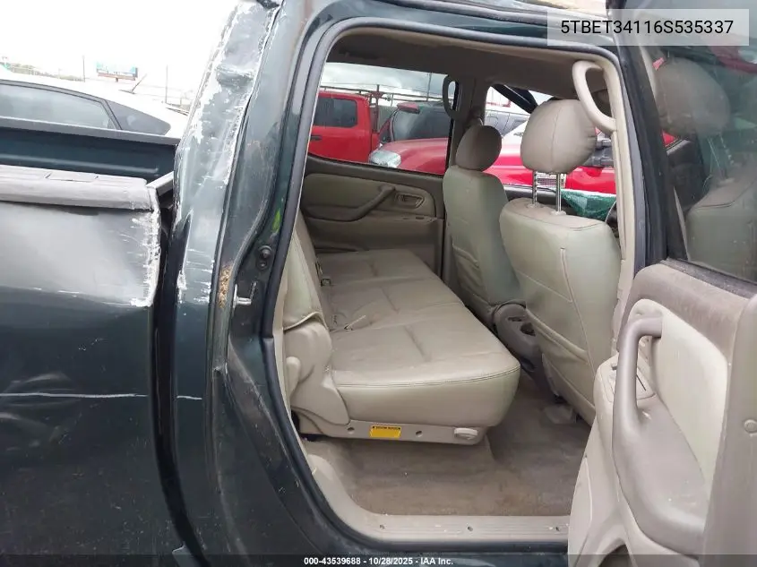 5TBET34116S535337 2006 Toyota Tundra Sr5 V8