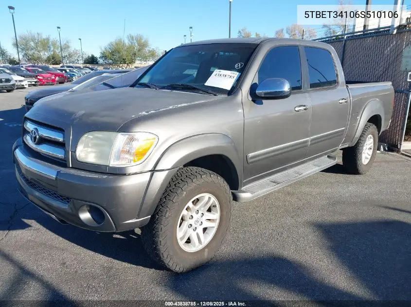 5TBET34106S510106 2006 Toyota Tundra Sr5 V8