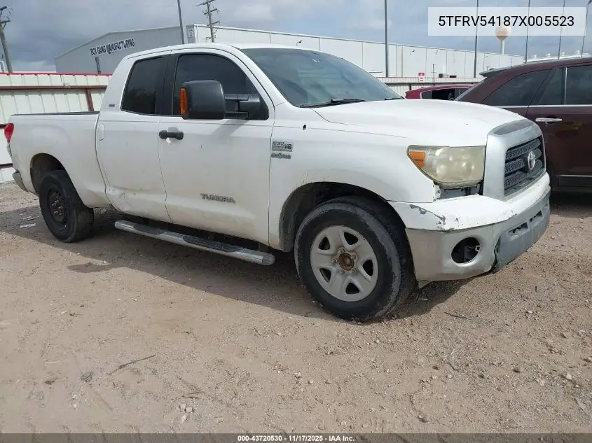5TFRV54187X005523 2007 Toyota Tundra Sr5 V8