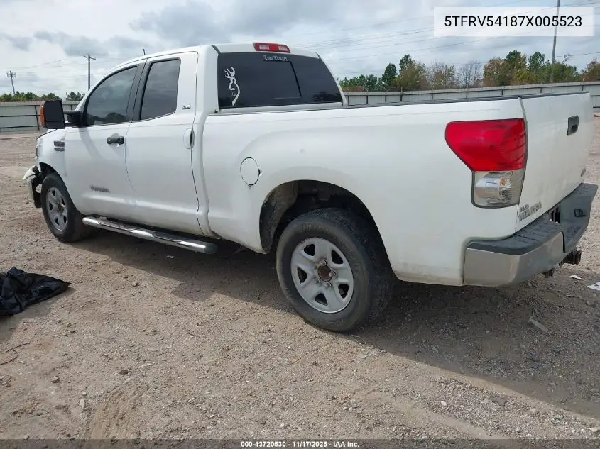 5TFRV54187X005523 2007 Toyota Tundra Sr5 V8