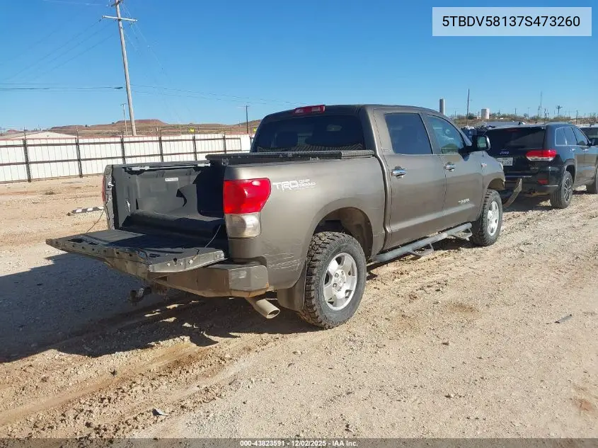 5TBDV58137S473260 2007 Toyota Tundra Limited 5.7L V8