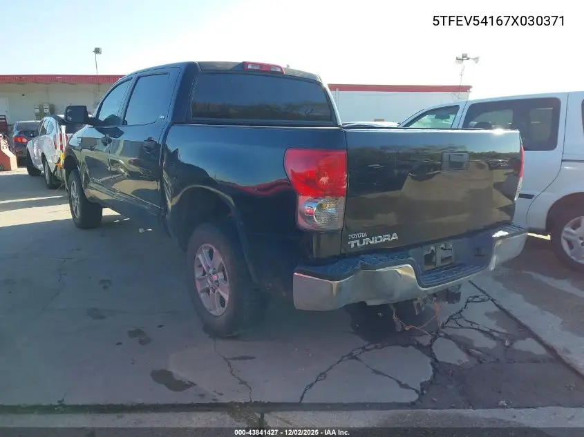 5TFEV54167X030371 2007 Toyota Tundra Sr5 5.7L V8