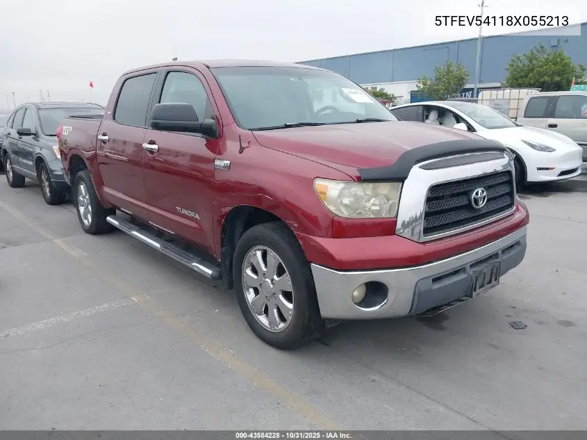 5TFEV54118X055213 2008 Toyota Tundra Sr5 5.7L V8