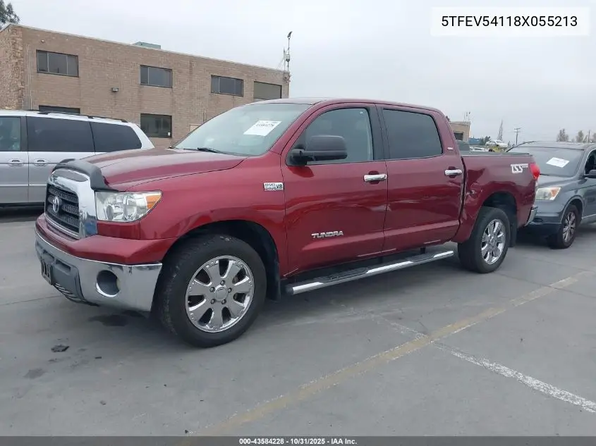 5TFEV54118X055213 2008 Toyota Tundra Sr5 5.7L V8