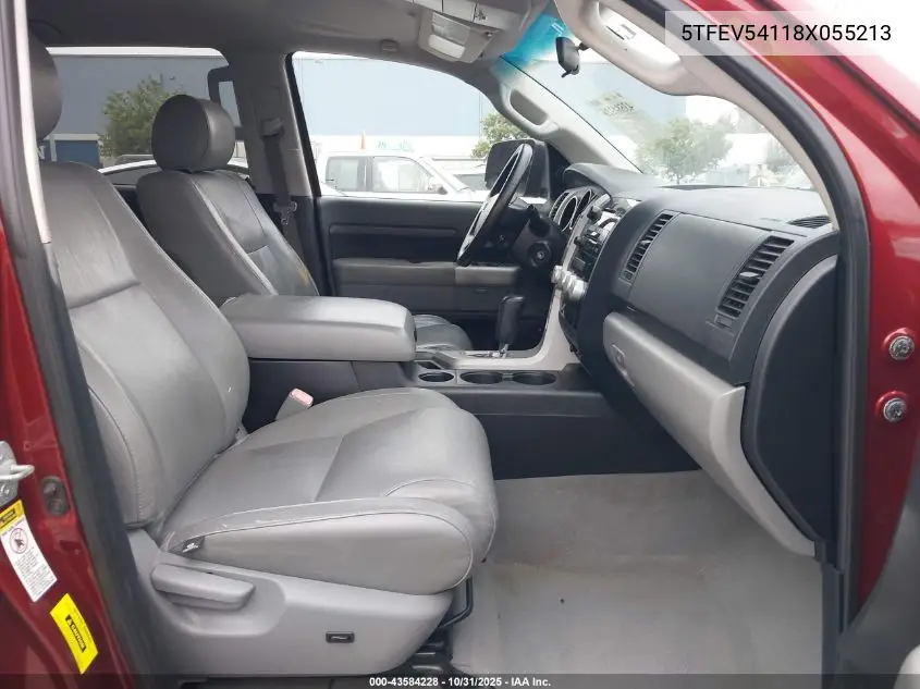 5TFEV54118X055213 2008 Toyota Tundra Sr5 5.7L V8