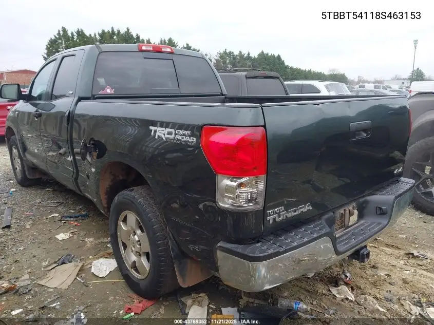 5TBBT54118S463153 2008 Toyota Tundra Sr5 4.7L V8