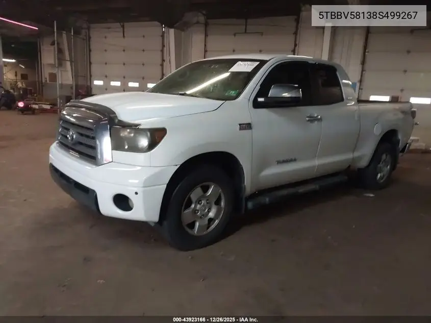 5TBBV58138S499267 2008 Toyota Tundra Limited 5.7L V8