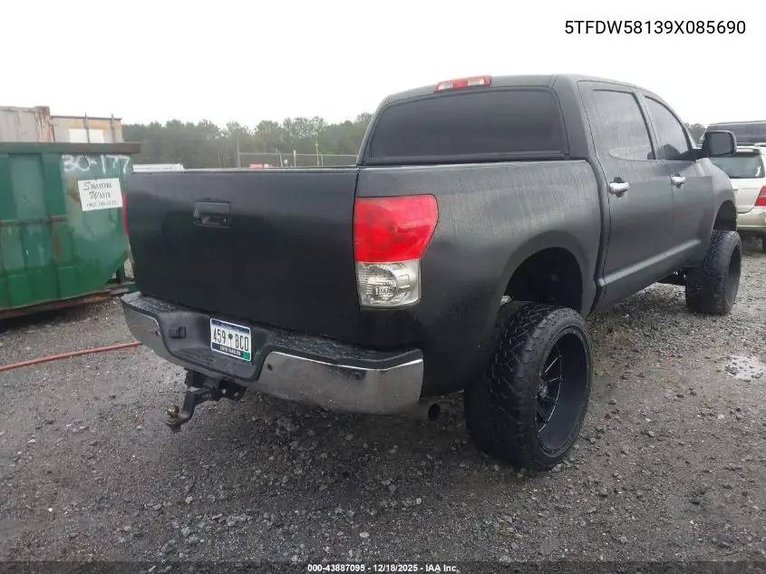 5TFDW58139X085690 2009 Toyota Tundra Limited 5.7L V8