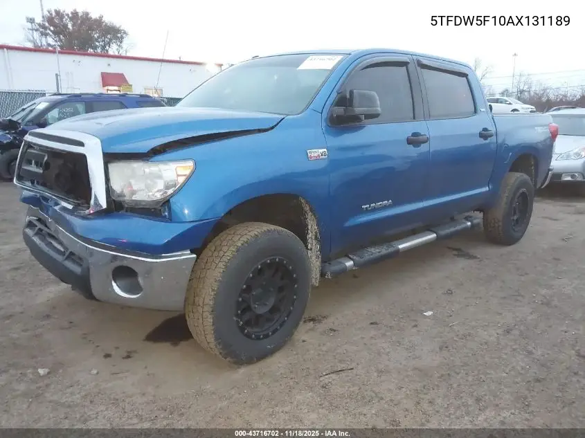 5TFDW5F10AX131189 2010 Toyota Tundra Grade 5.7L V8