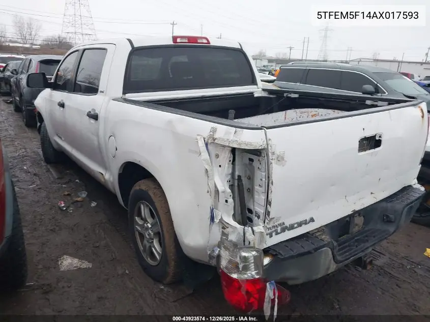 5TFEM5F14AX017593 2010 Toyota Tundra Grade 4.6L V8