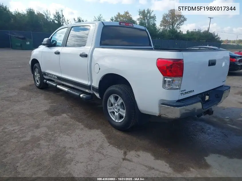 5TFDM5F19BX017344 2011 Toyota Tundra Grade 4.6L V8