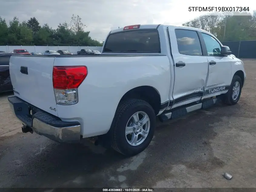 5TFDM5F19BX017344 2011 Toyota Tundra Grade 4.6L V8