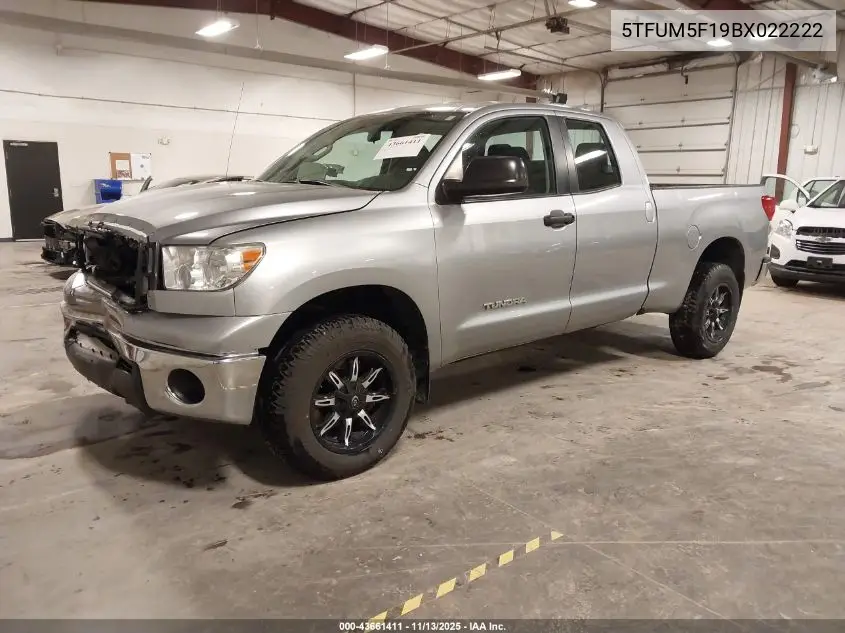 5TFUM5F19BX022222 2011 Toyota Tundra Grade 4.6L V8