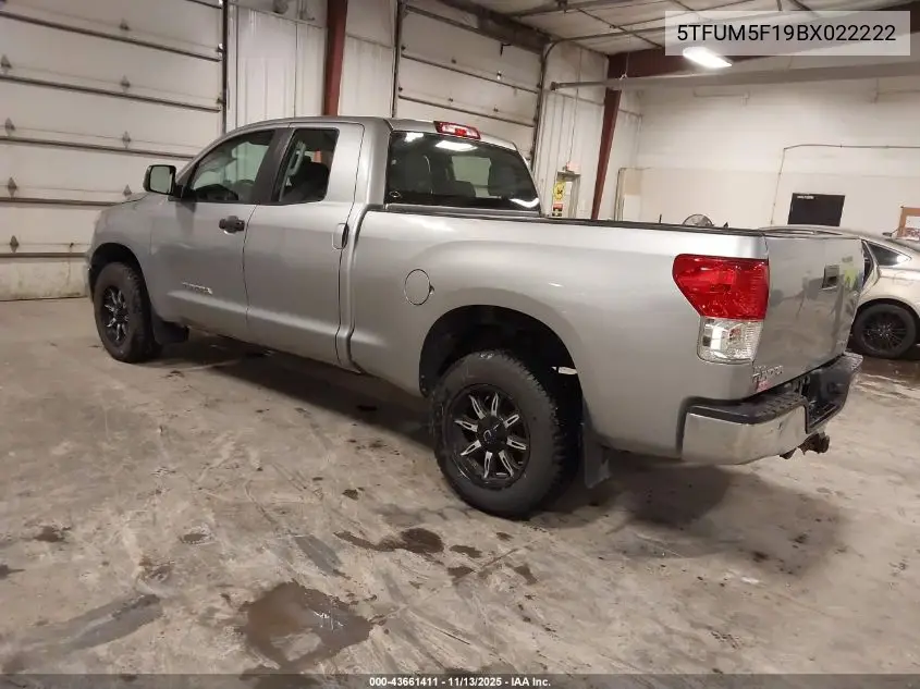 5TFUM5F19BX022222 2011 Toyota Tundra Grade 4.6L V8