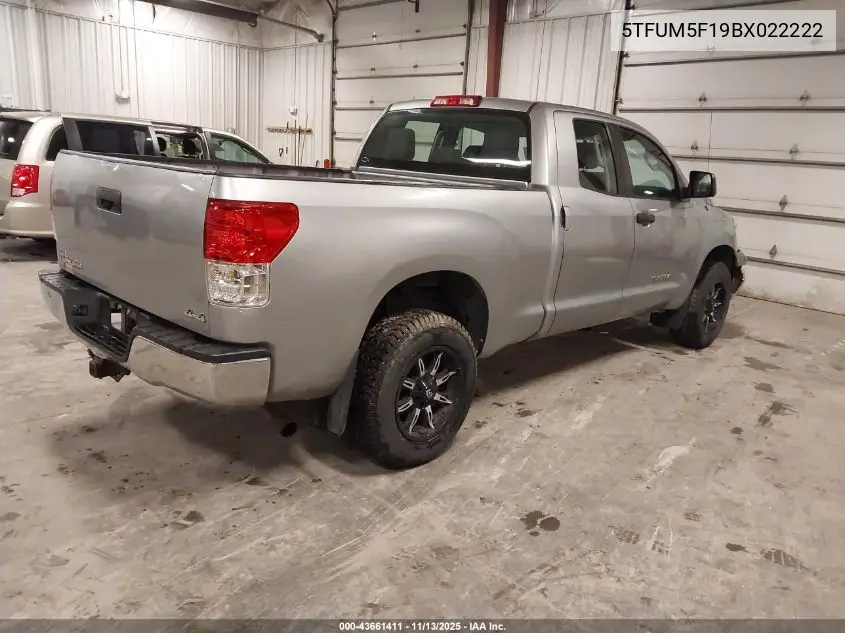 5TFUM5F19BX022222 2011 Toyota Tundra Grade 4.6L V8