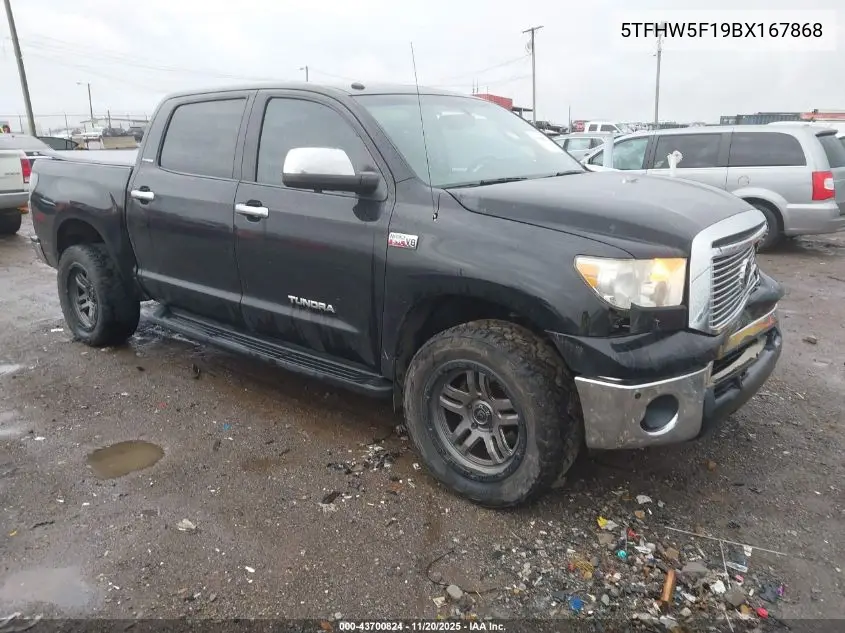 5TFHW5F19BX167868 2011 Toyota Tundra Limited 5.7L V8