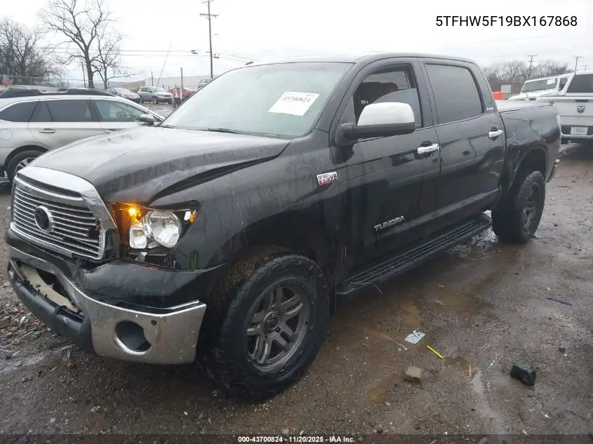 5TFHW5F19BX167868 2011 Toyota Tundra Limited 5.7L V8