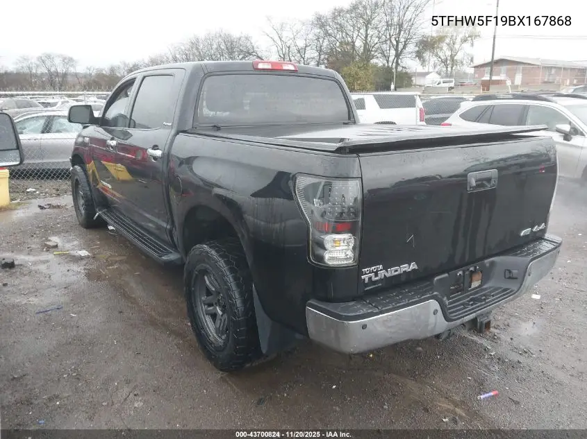 5TFHW5F19BX167868 2011 Toyota Tundra Limited 5.7L V8