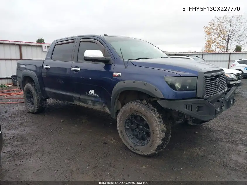 5TFHY5F13CX227770 2012 Toyota Tundra Limited 5.7L V8