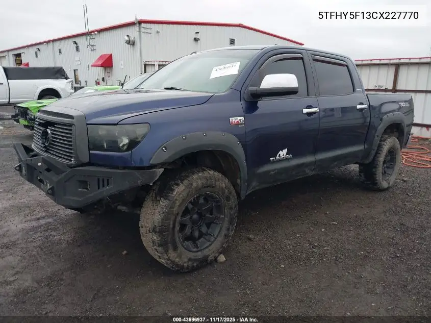 5TFHY5F13CX227770 2012 Toyota Tundra Limited 5.7L V8