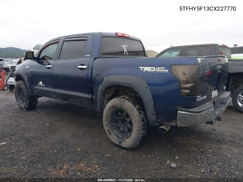 5TFHY5F13CX227770 2012 Toyota Tundra Limited 5.7L V8