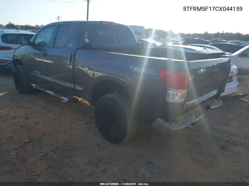 5TFRM5F17CX044159 2012 Toyota Tundra Grade 4.6L V8