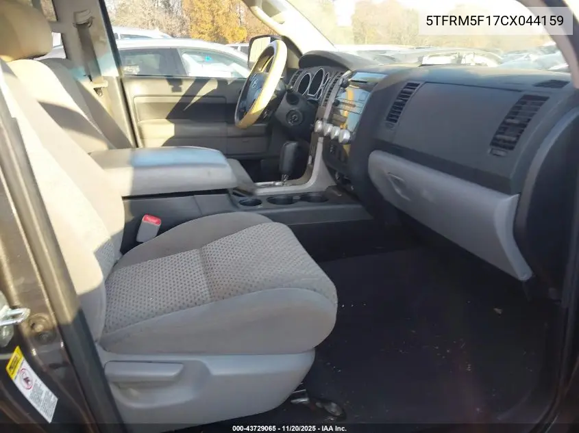 5TFRM5F17CX044159 2012 Toyota Tundra Grade 4.6L V8