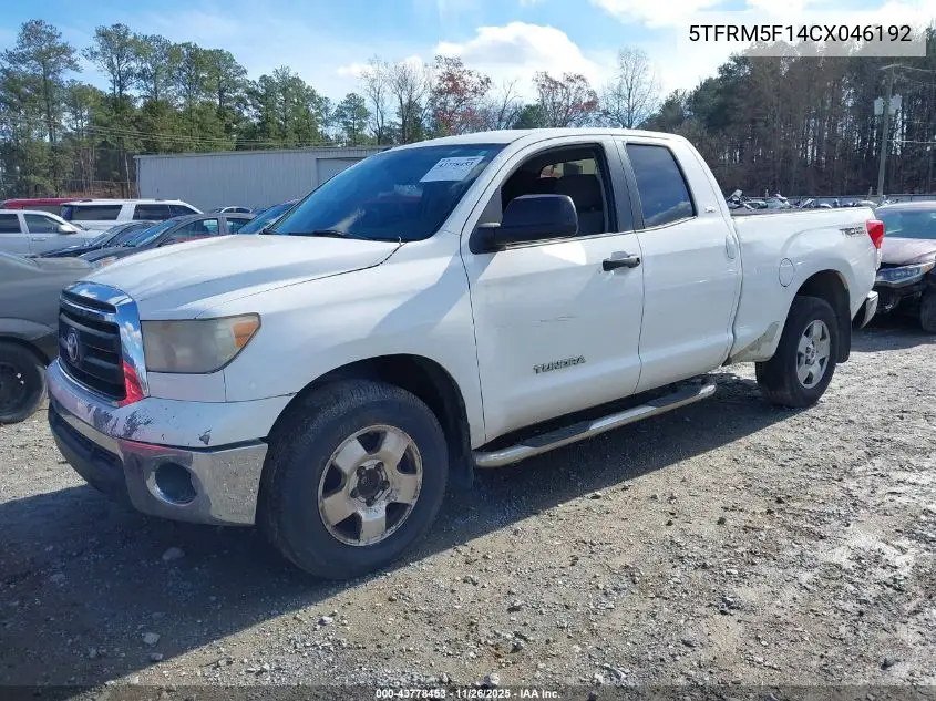 5TFRM5F14CX046192 2012 Toyota Tundra Grade 4.6L V8