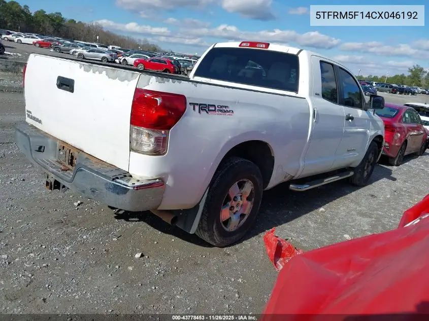 5TFRM5F14CX046192 2012 Toyota Tundra Grade 4.6L V8