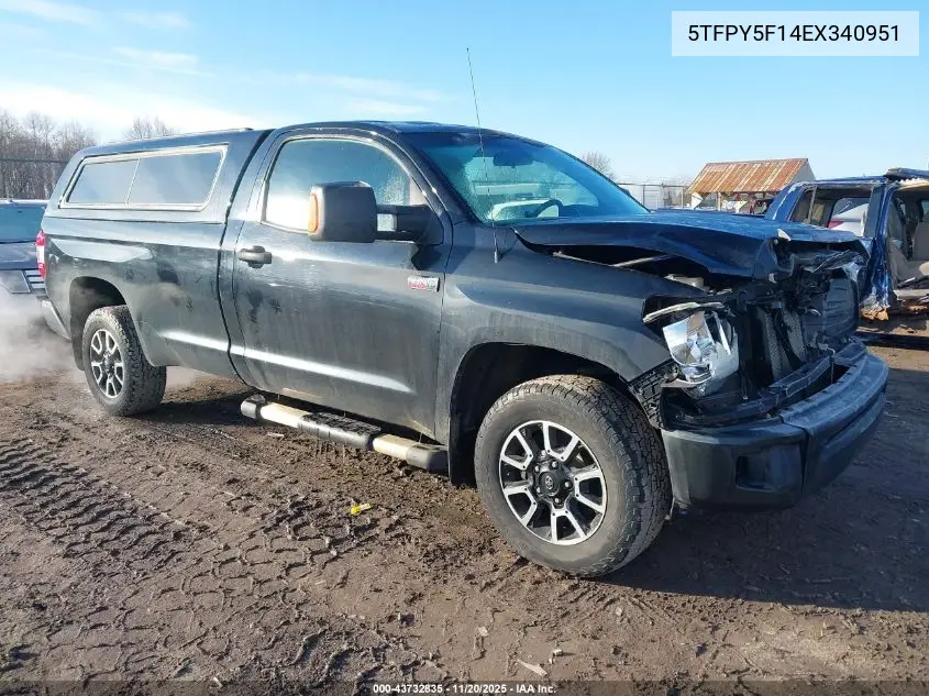 5TFPY5F14EX340951 2014 Toyota Tundra Sr 5.7L V8