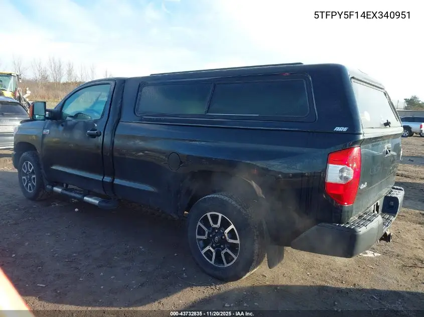 5TFPY5F14EX340951 2014 Toyota Tundra Sr 5.7L V8