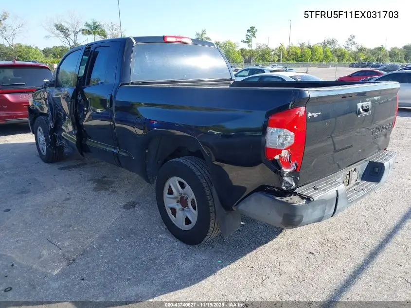 5TFRU5F11EX031703 2014 Toyota Tundra 2Wd Truck Sr/Sr V6