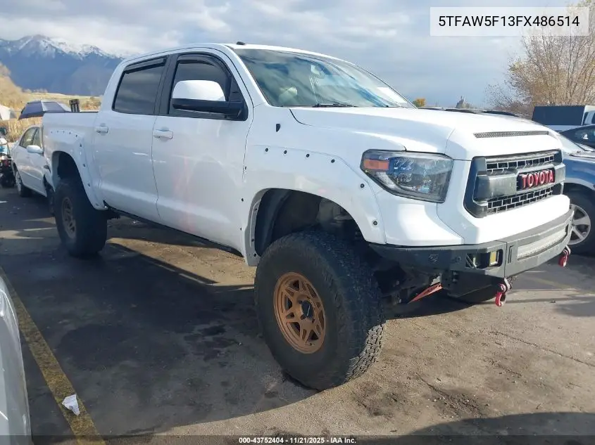 5TFAW5F13FX486514 2015 Toyota Tundra Platinum 5.7L V8