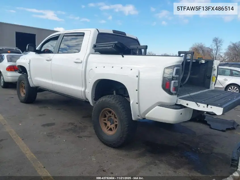 5TFAW5F13FX486514 2015 Toyota Tundra Platinum 5.7L V8